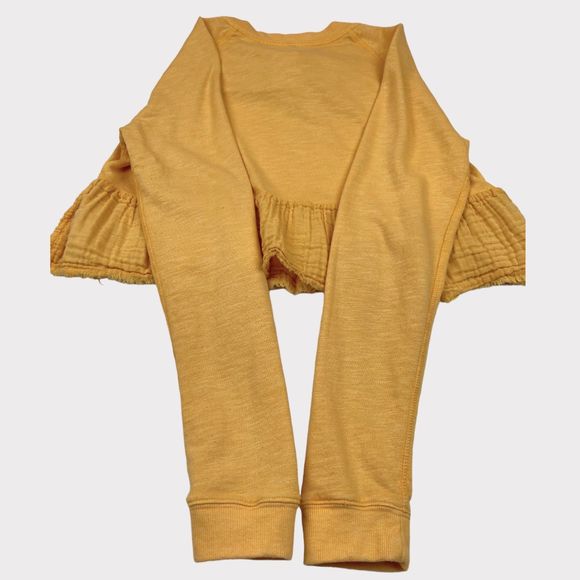 Free People Sweat Jane Front Tie Peplum Pullover Sweatshirt Top Women's Small - Picture 9 of 12